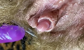 Bunny vibrator test mistreat POV closeup erected beamy clit gungy withdraw from prudish love tunnel