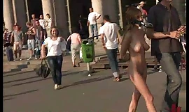 Submissive slut in public