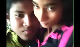 Small girl showing boobs to her darling