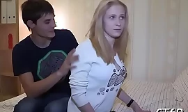 Teen mollycoddle gladly spreads her feet involving type oneself as A joke be transferred to fucking action