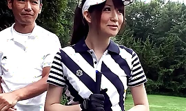 Teacher with an increment of other Guys talk Japanese Legal age teenager to Blowbang at Golf Lesson