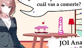 JOI anaali hentai español. El dilema de la polla y la tarta. Video täydellinen.