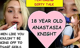xxx czcigodni mężczyźni tacy jak TY nie powinni masturbować się nastoletnim dziewczynom takim jak JA! xxx mówi osiemnastoletnią czcigodną Anastasię Knight, savoir vivre, gdy żartuje o brudnym, czcigodnym kutasie Joe Jona