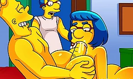 Barty transando com a mãe do amigo - pornografia dos Simptoons Simpsons